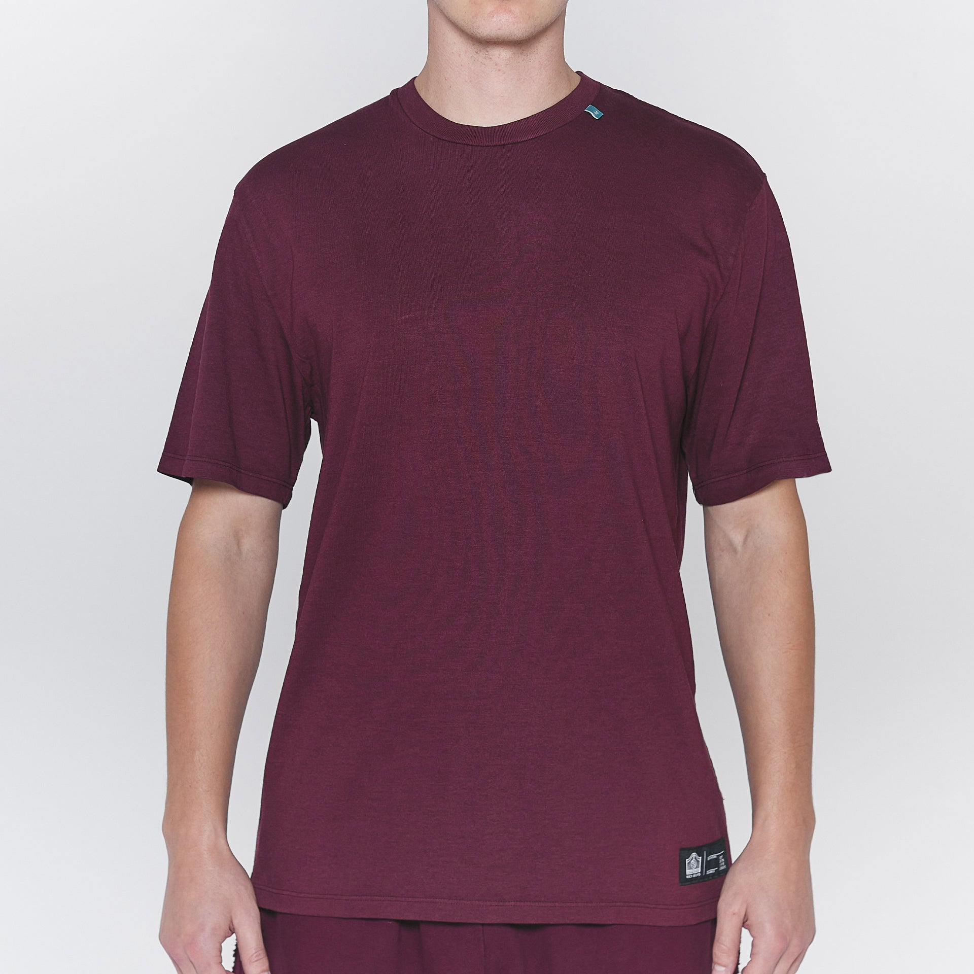 Basic Label Tee Maroon