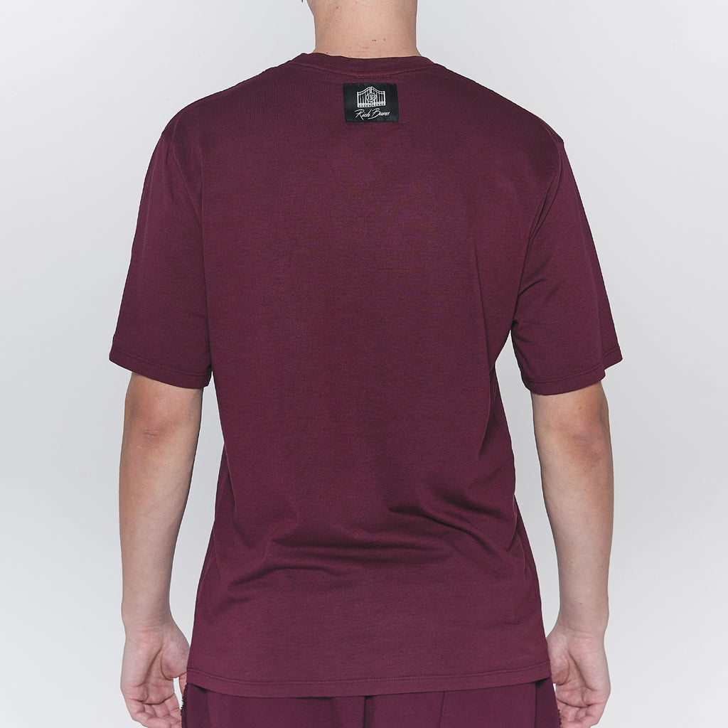 Basic Label Tee Maroon