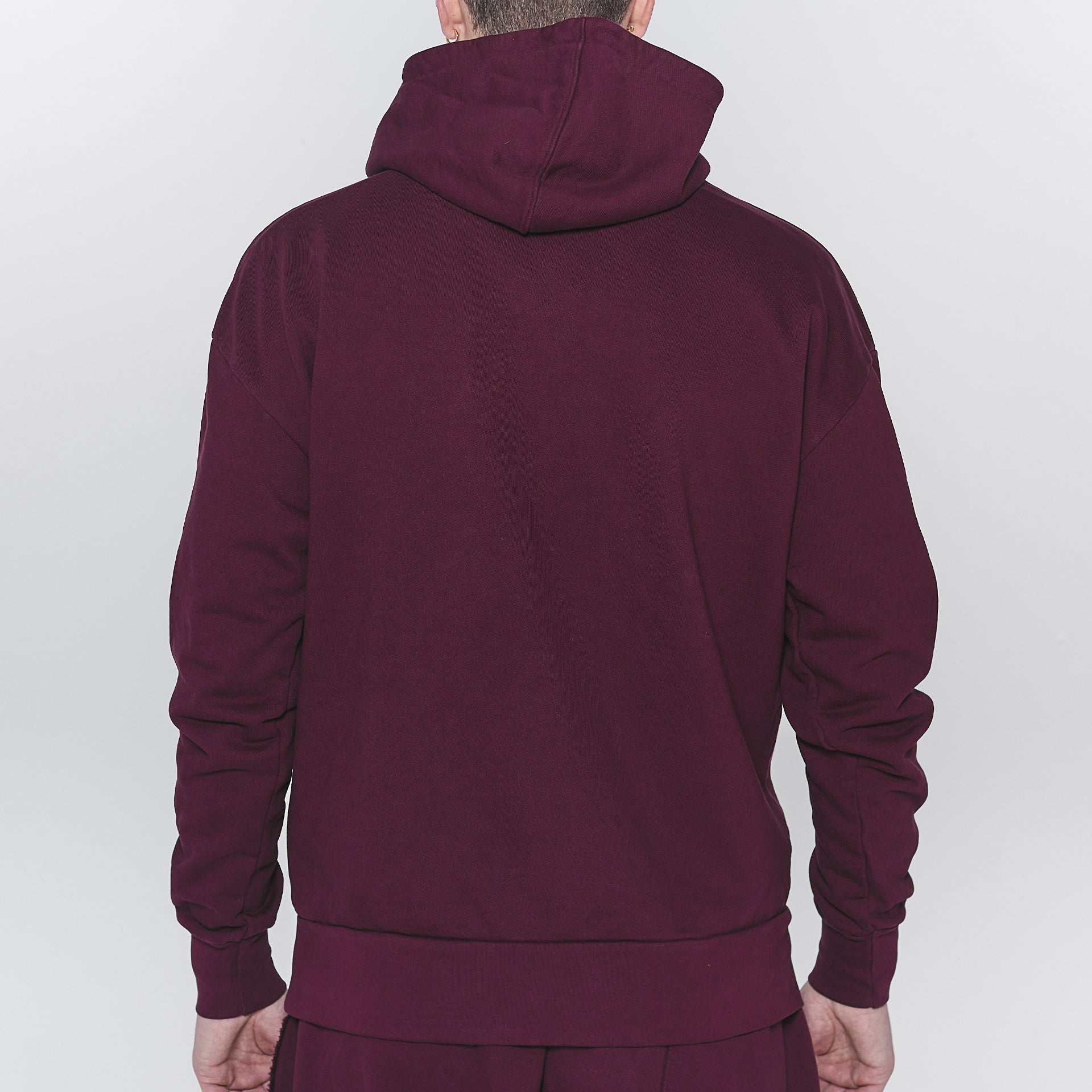 Cross Over Hoodie Maroon