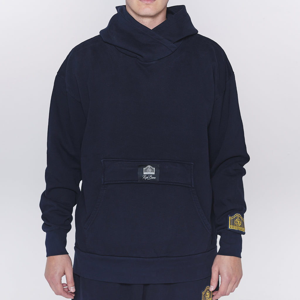 Cross Over Hoodie Navy