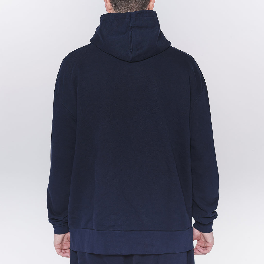 Cross Over Hoodie Navy