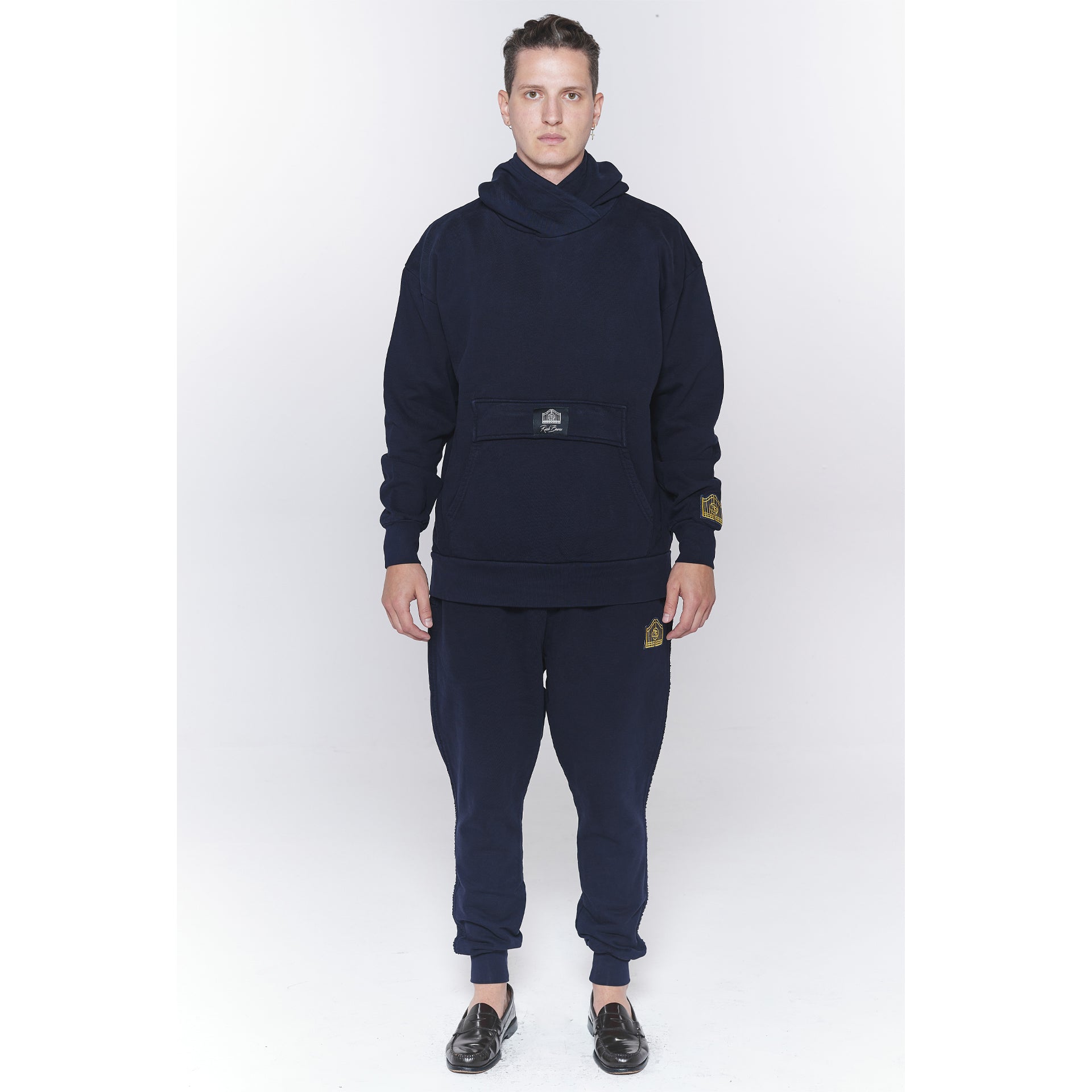 Cross Over Hoodie Navy