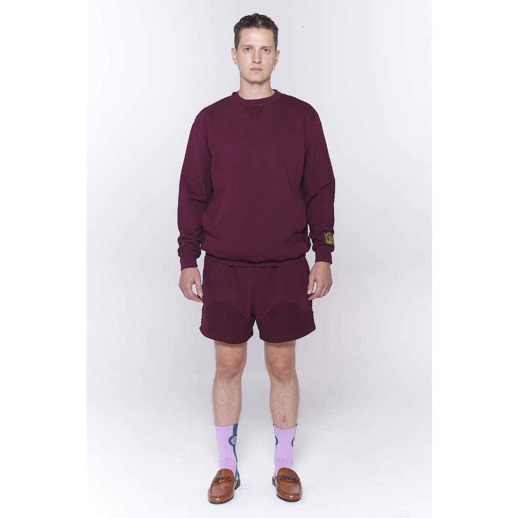 Gate Silhouette Shorts Maroon