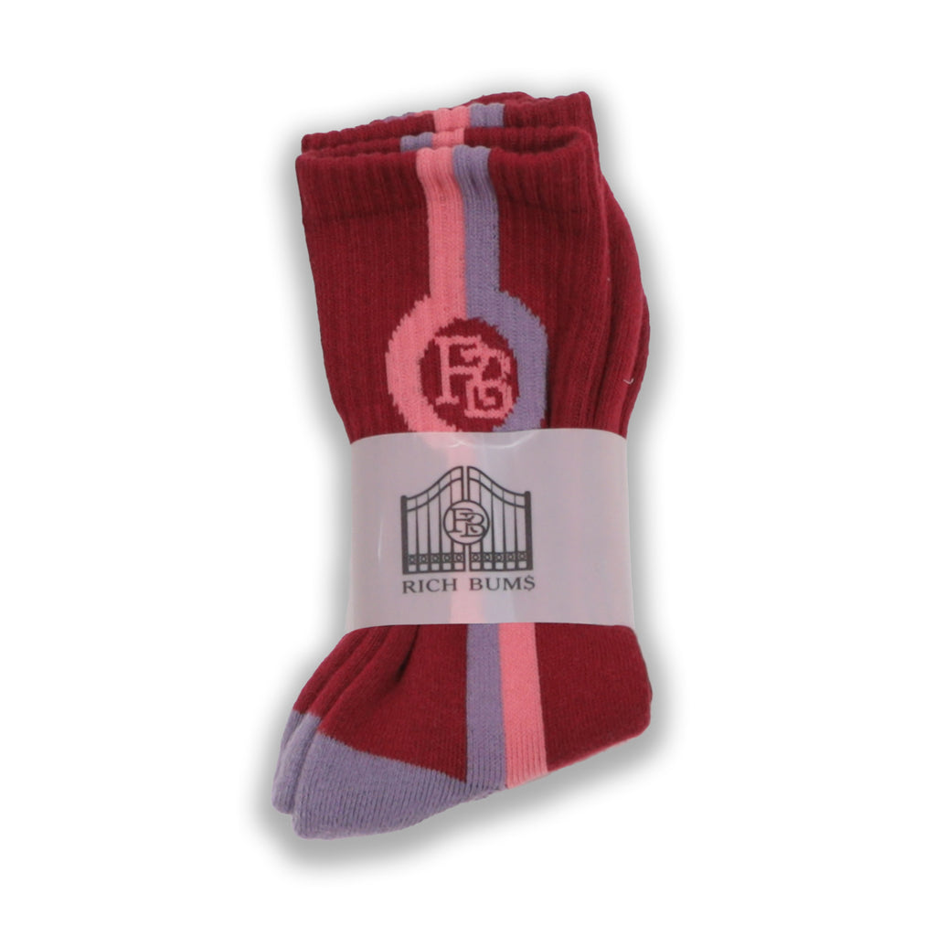 Rich Bums Socks Maroon