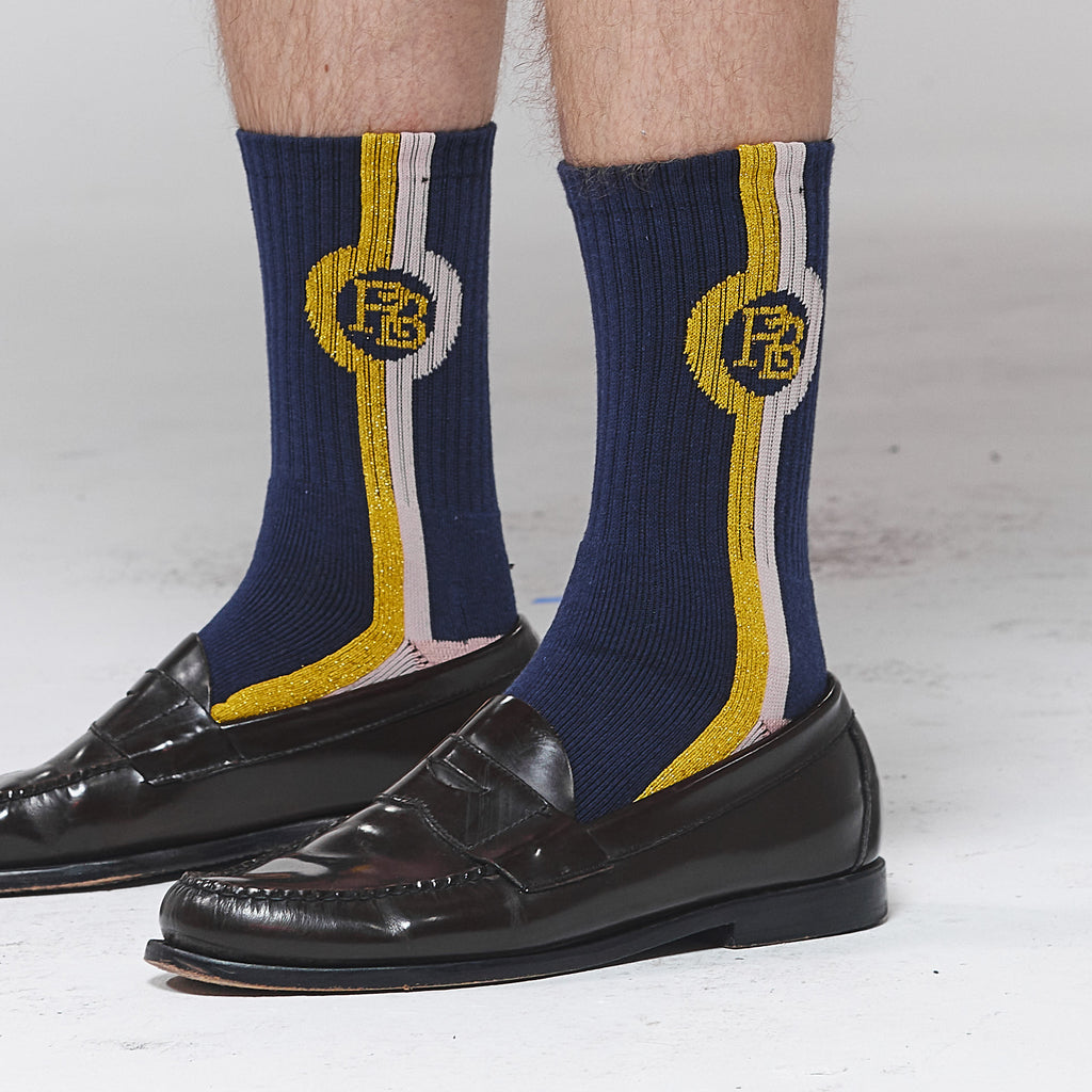 Rich Bums Socks Navy