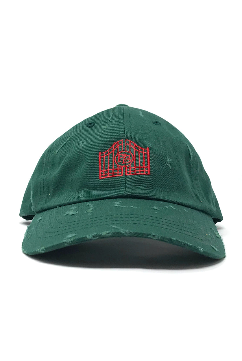 Damaged Goods Logo Dad Hat Green & Red