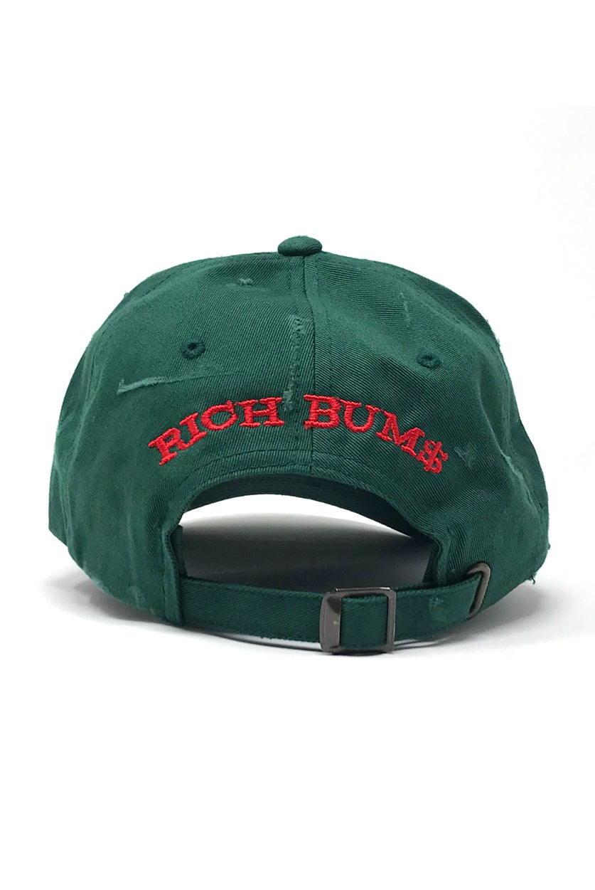 Damaged Goods Logo Dad Hat Green & Red