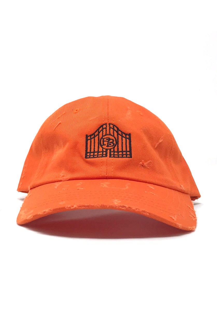 Damaged Goods Logo Dad Hat Orange & Black